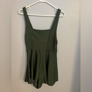 Urban Outfitters Army Green Ribbed Romper Size M‎